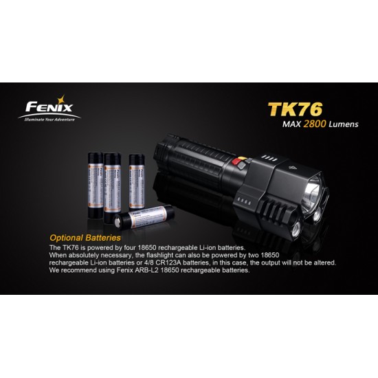Fenix TK76 LED Flashlight - Fenix TK76 L2 Triple LED Flashlight in